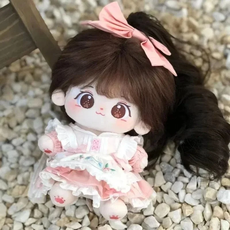 20cm Miaomiao Baumwolle Puppe Lager Austauschbare Baby Kleidung Plüsch Puppe Dress Up Cospslay Anime Figur Kinder Mädchen Spielzeug