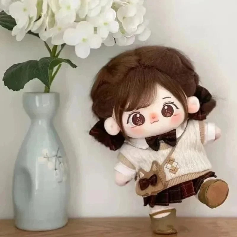 20cm Miaomiao Baumwolle Puppe Lager Austauschbare Baby Kleidung Plüsch Puppe Dress Up Cospslay Anime Figur Kinder Mädchen Spielzeug
