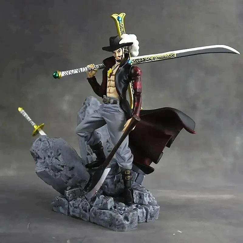 17CM ONE PIECE Anime Figuren Dracule Mihawk Top Decisive Battle Actionfigur PVC Modell Spielzeug Sammlung Ornamente Puppe Fans Geschenk