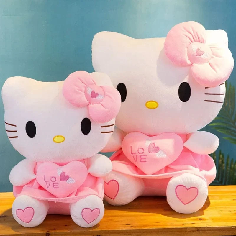Süßes Hello Kitty Rosa Plüsch Stofftiere Anime Cartoon Plüschpuppe Weiches Kissen Spielzeug Für Kinder Geburtstag Weihnachtsgeschenke