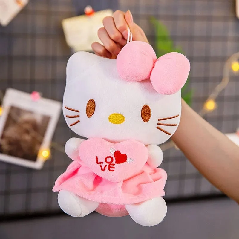Süßes Hello Kitty Rosa Plüsch Stofftiere Anime Cartoon Plüschpuppe Weiches Kissen Spielzeug Für Kinder Geburtstag Weihnachtsgeschenke