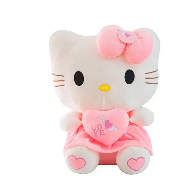 Süßes Hello Kitty Rosa Plüsch Stofftiere Anime Cartoon Plüschpuppe Weiches Kissen Spielzeug Für Kinder Geburtstag Weihnachtsgeschenke