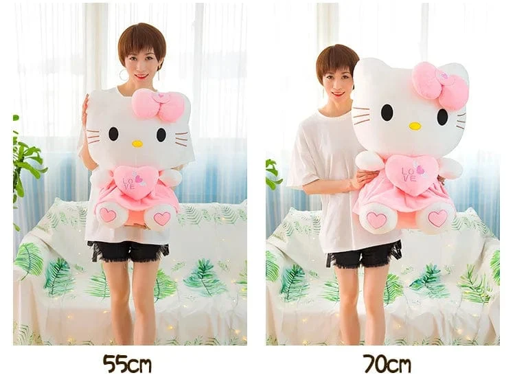 Süßes Hello Kitty Rosa Plüsch Stofftiere Anime Cartoon Plüschpuppe Weiches Kissen Spielzeug Für Kinder Geburtstag Weihnachtsgeschenke