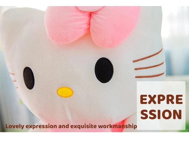 Süßes Hello Kitty Rosa Plüsch Stofftiere Anime Cartoon Plüschpuppe Weiches Kissen Spielzeug Für Kinder Geburtstag Weihnachtsgeschenke
