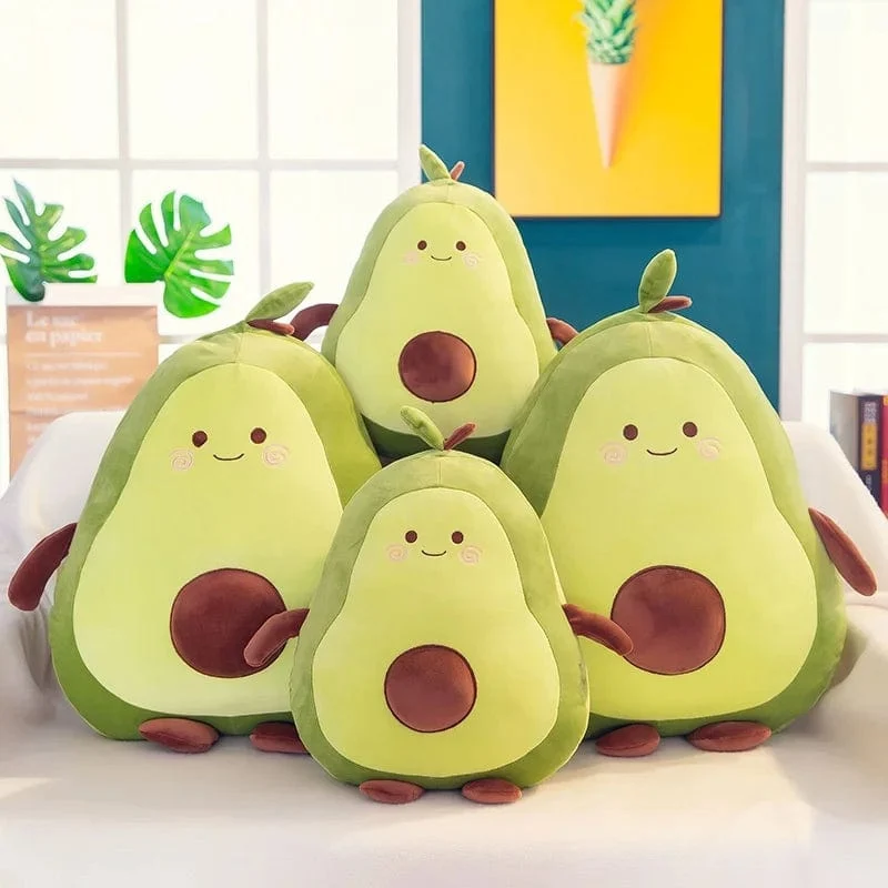 Bequemes Avocado-weiches Kissen-Plüschtier Kawaii Cartoon-Früchte beschwichtigen Mädchen Babypuppenspielzeug