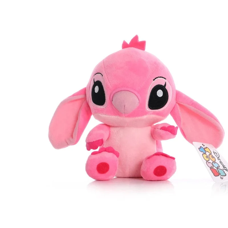 Heißer Cartoon Blau Rosa Stitch Plüsch Figur Anime Spielzeug Lilo und Stitch 20cm Stitch Plüsch Nähspielzeug Kinder Schultasche Geburtstagsgeschenk