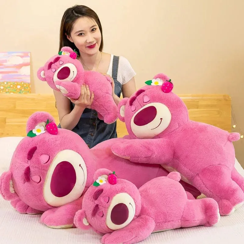 40cm Disney Spielzeug Niedlichen Plüsch Spielzeug Kissen Cartoon Erdbeere Bär Plüsch Puppe Mädchen Kawaii Anime Bär Gefüllte Puppe Kinder geschenke