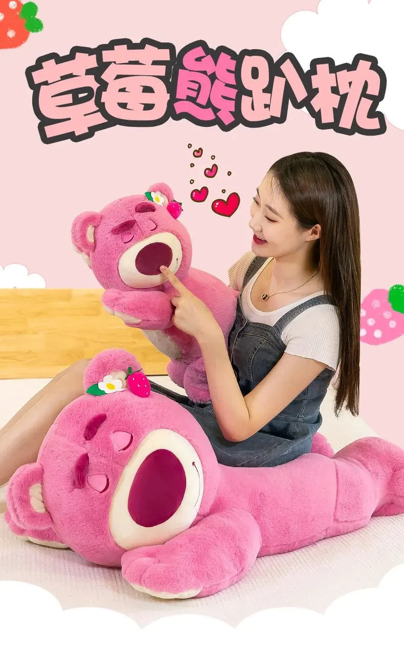 40cm Disney Spielzeug Niedlichen Plüsch Spielzeug Kissen Cartoon Erdbeere Bär Plüsch Puppe Mädchen Kawaii Anime Bär Gefüllte Puppe Kinder geschenke
