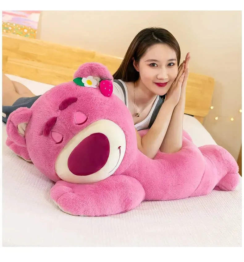 40cm Disney Spielzeug Niedlichen Plüsch Spielzeug Kissen Cartoon Erdbeere Bär Plüsch Puppe Mädchen Kawaii Anime Bär Gefüllte Puppe Kinder geschenke