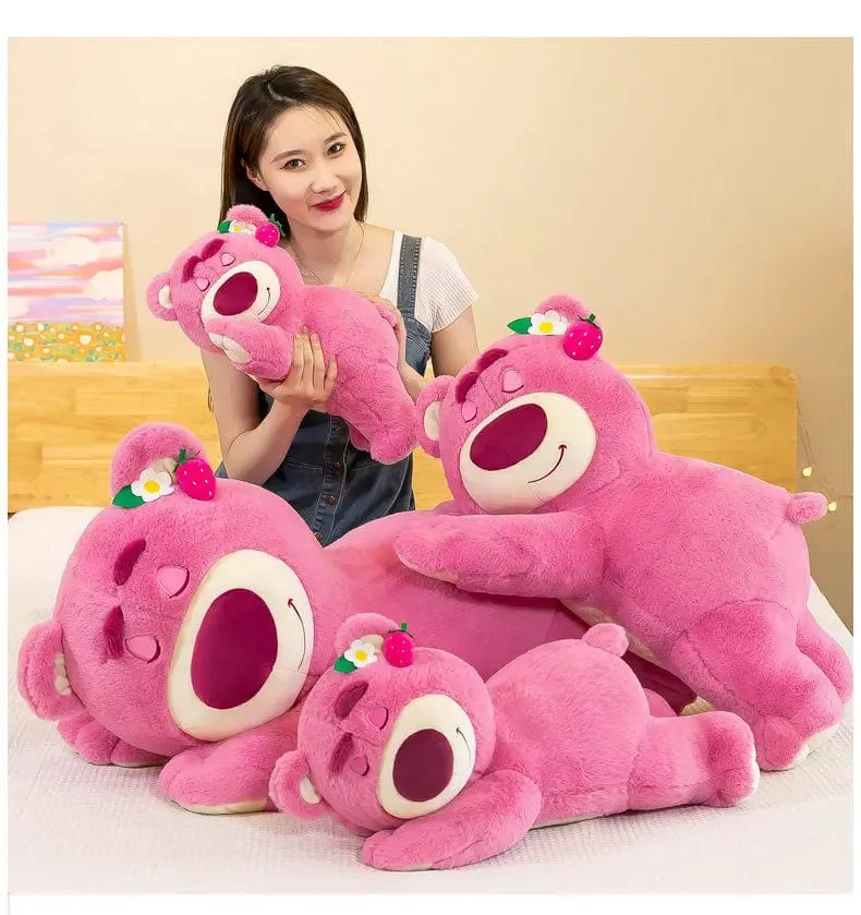 40cm Disney Spielzeug Niedlichen Plüsch Spielzeug Kissen Cartoon Erdbeere Bär Plüsch Puppe Mädchen Kawaii Anime Bär Gefüllte Puppe Kinder geschenke