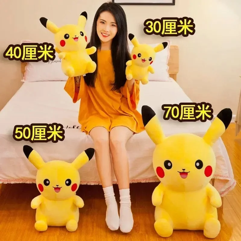 70cm große Größe Pokemon Pikachu Plüsch Stofftier Cartoon Anime Kissen Puppen Weihnachten Geburtstag Geschenke Kinder Plushies