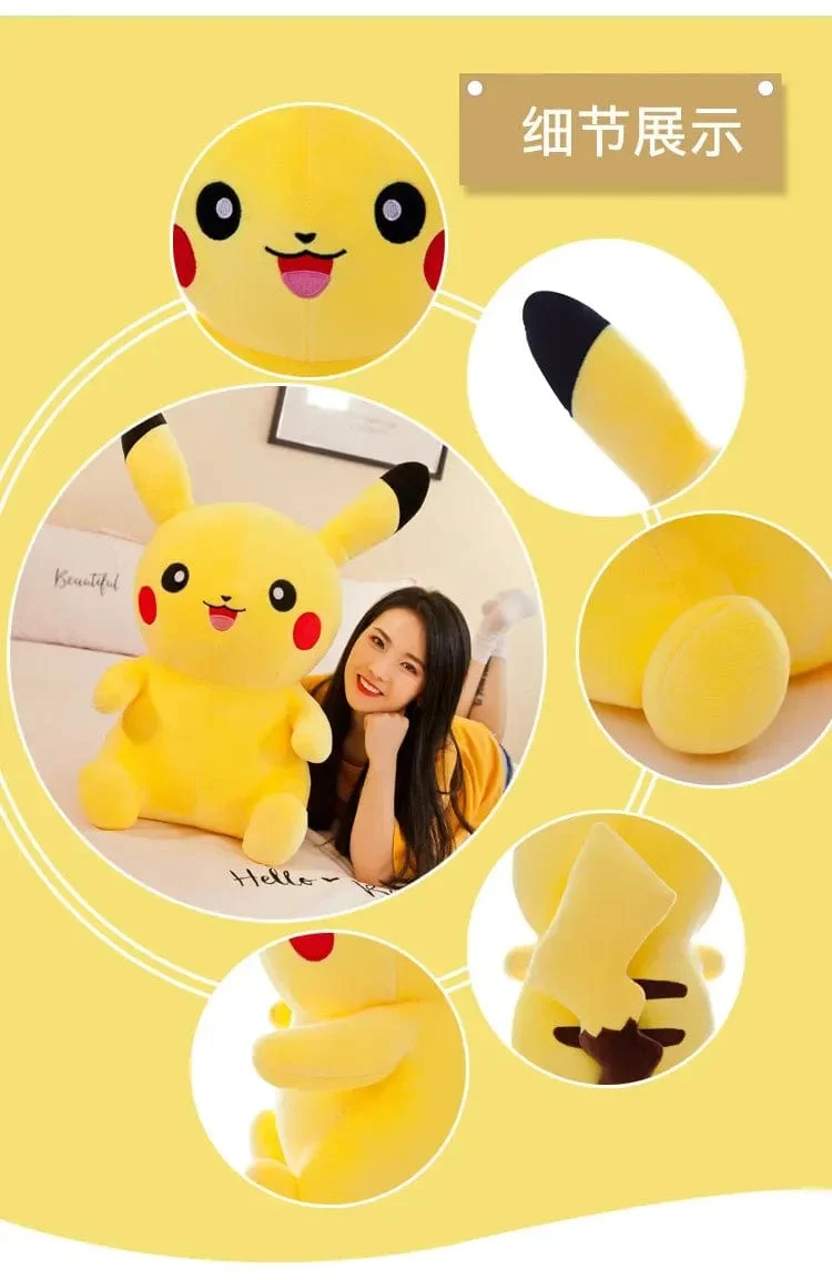 70cm große Größe Pokemon Pikachu Plüsch Stofftier Cartoon Anime Kissen Puppen Weihnachten Geburtstag Geschenke Kinder Plushies