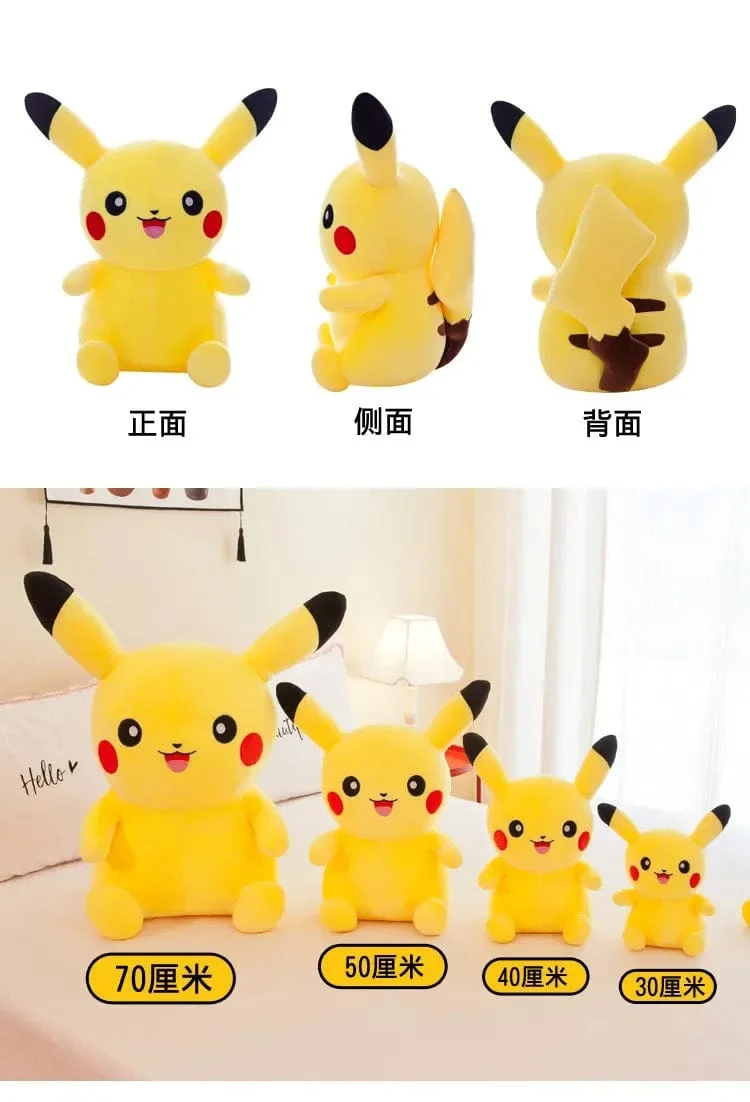70cm große Größe Pokemon Pikachu Plüsch Stofftier Cartoon Anime Kissen Puppen Weihnachten Geburtstag Geschenke Kinder Plushies