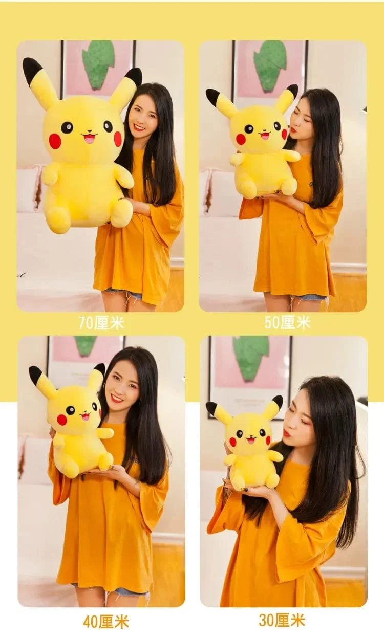 70cm große Größe Pokemon Pikachu Plüsch Stofftier Cartoon Anime Kissen Puppen Weihnachten Geburtstag Geschenke Kinder Plushies