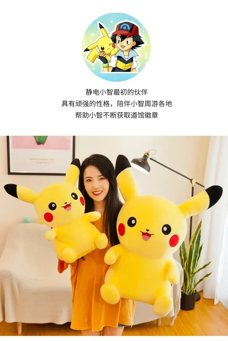 70cm große Größe Pokemon Pikachu Plüsch Stofftier Cartoon Anime Kissen Puppen Weihnachten Geburtstag Geschenke Kinder Plushies