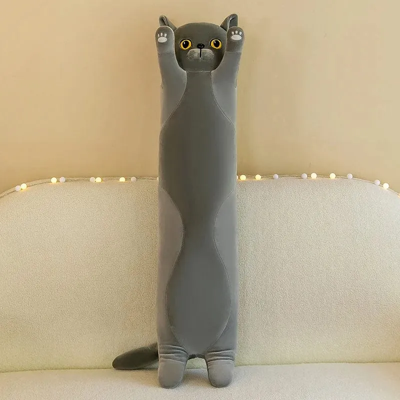 10 Arten 50-150 cm lange Katzenplüschtiere Gefüllte weiche Pause Büro Nickerchen Puppe Bett Schlafkissen Wohnkultur Geburtstagsgeschenke für Mädchen