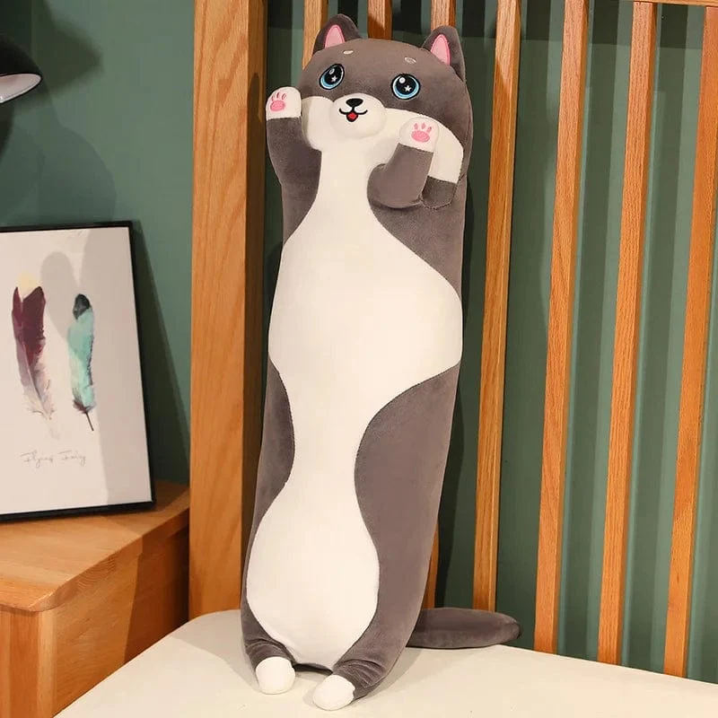 10 Arten 50-150 cm lange Katzenplüschtiere Gefüllte weiche Pause Büro Nickerchen Puppe Bett Schlafkissen Wohnkultur Geburtstagsgeschenke für Mädchen