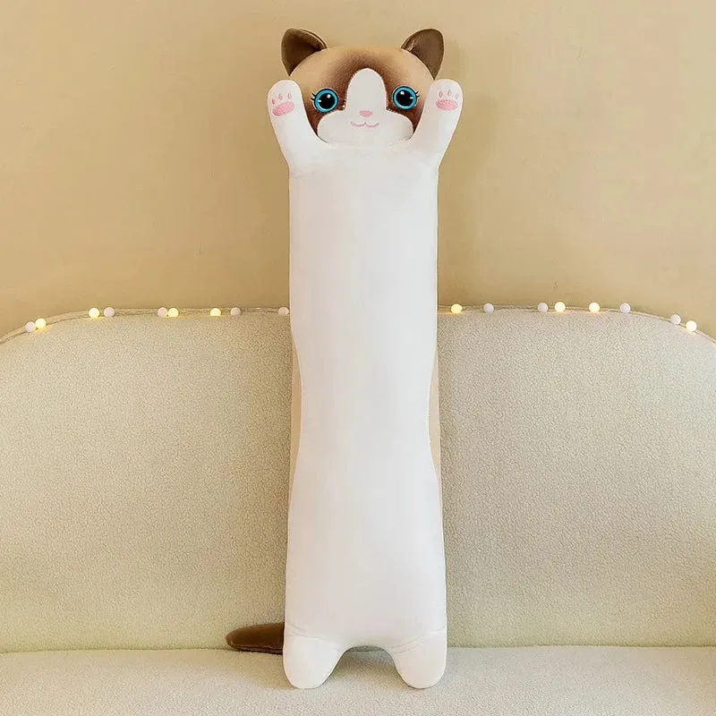 10 Arten 50-150 cm lange Katzenplüschtiere Gefüllte weiche Pause Büro Nickerchen Puppe Bett Schlafkissen Wohnkultur Geburtstagsgeschenke für Mädchen