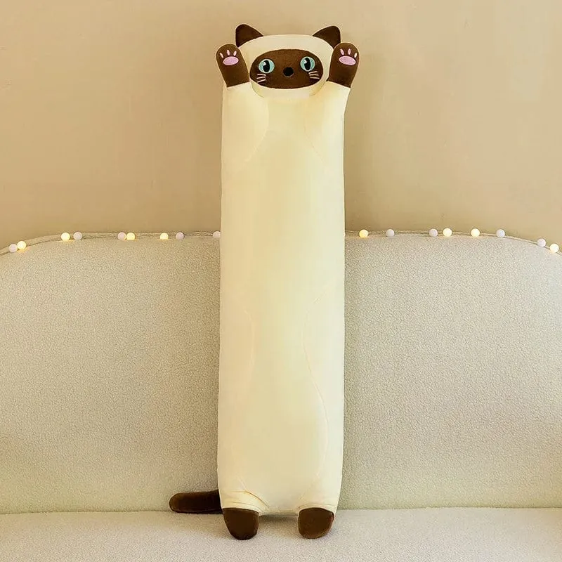 10 Arten 50-150 cm lange Katzenplüschtiere Gefüllte weiche Pause Büro Nickerchen Puppe Bett Schlafkissen Wohnkultur Geburtstagsgeschenke für Mädchen