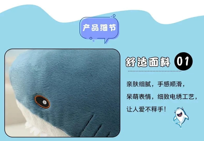 15–140 cm, buntes Hai-Plüschtier, blau/rosa/grau, Stofftier, Fisch, weiche Puppe, Wal, Schlafkissen, Kawaii-Geschenk für Kinder, Mädchen, Jungen