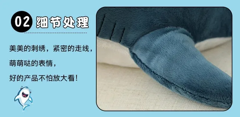 15–140 cm, buntes Hai-Plüschtier, blau/rosa/grau, Stofftier, Fisch, weiche Puppe, Wal, Schlafkissen, Kawaii-Geschenk für Kinder, Mädchen, Jungen