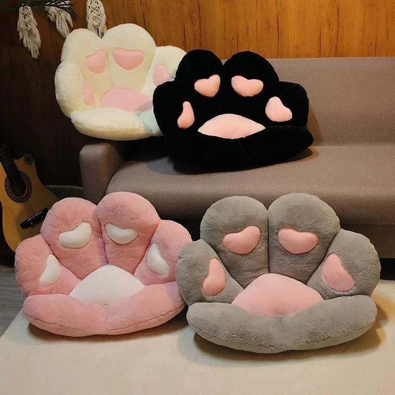2 Größen Kawaii Plüsch Bärentatzenmatte Niedliches Tier Bär Katzenfußkissen Herz Plüschkissen Gefüllte Stofftiere für Wohnkultur Geschenke