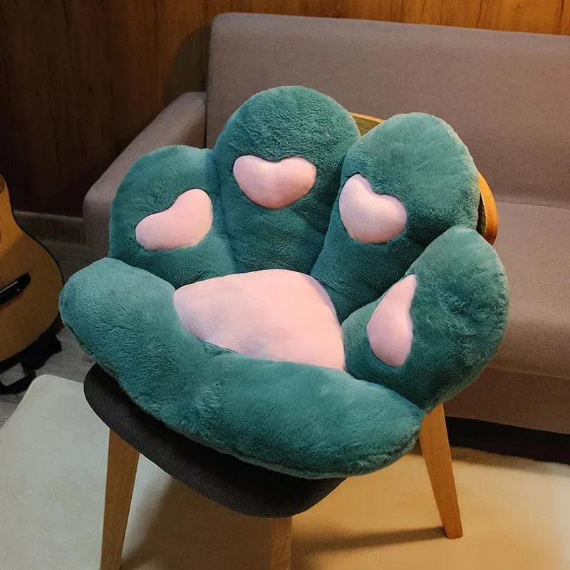 2 Größen Kawaii Plüsch Bärentatzenmatte Niedliches Tier Bär Katzenfußkissen Herz Plüschkissen Gefüllte Stofftiere für Wohnkultur Geschenke