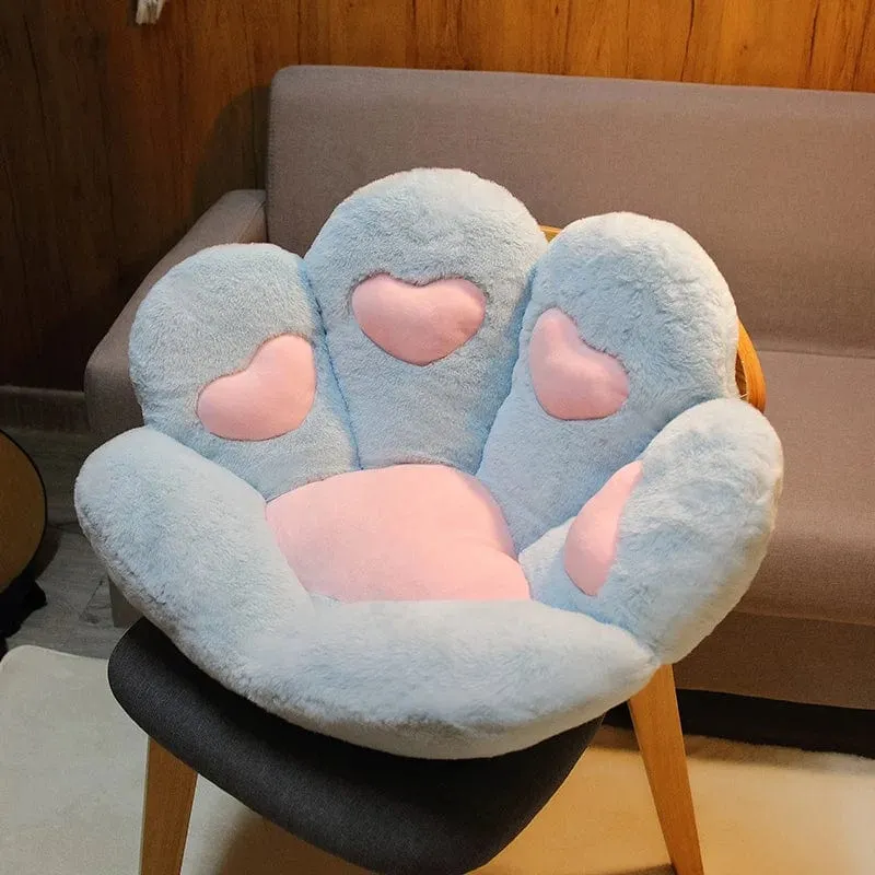 2 Größen Kawaii Plüsch Bärentatzenmatte Niedliches Tier Bär Katzenfußkissen Herz Plüschkissen Gefüllte Stofftiere für Wohnkultur Geschenke