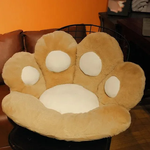 2 Größen Kawaii Plüsch Bärentatzenmatte Niedliches Tier Bär Katzenfußkissen Herz Plüschkissen Gefüllte Stofftiere für Wohnkultur Geschenke