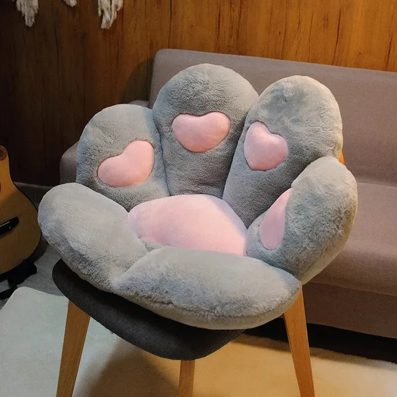2 Größen Kawaii Plüsch Bärentatzenmatte Niedliches Tier Bär Katzenfußkissen Herz Plüschkissen Gefüllte Stofftiere für Wohnkultur Geschenke