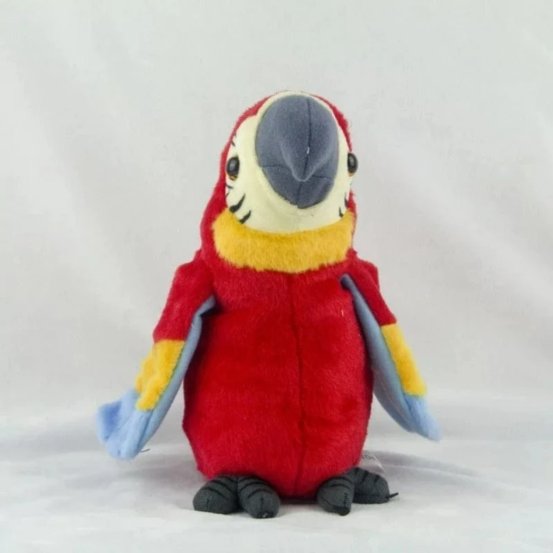Sprechender Ara-Papagei, wiederholen Sie, was Sie sagen, Stofftier, Plüschtier, elektronische Aufzeichnung, animierter Vogel, sprechender Papagei, Plüschtier