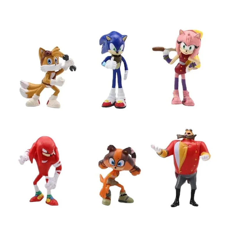 Neuer kompletter Set-Verkauf Sonic Tails Werehog Actionfiguren Blue Shadow Doll Zeichentrickfiguren Sammlerpuppen Kinder Igelspielzeug
