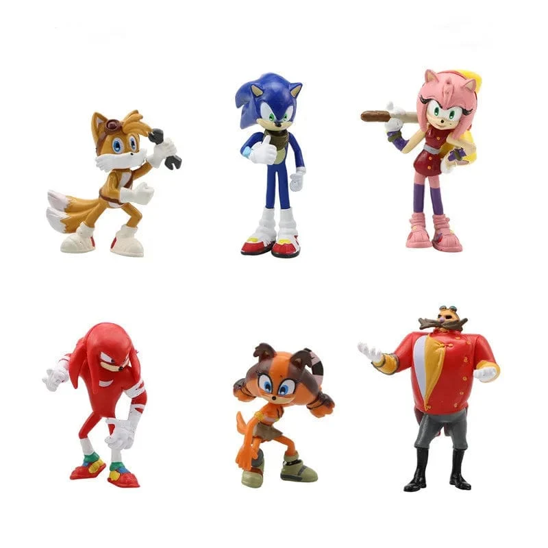 Neuer kompletter Set-Verkauf Sonic Tails Werehog Actionfiguren Blue Shadow Doll Zeichentrickfiguren Sammlerpuppen Kinder Igelspielzeug