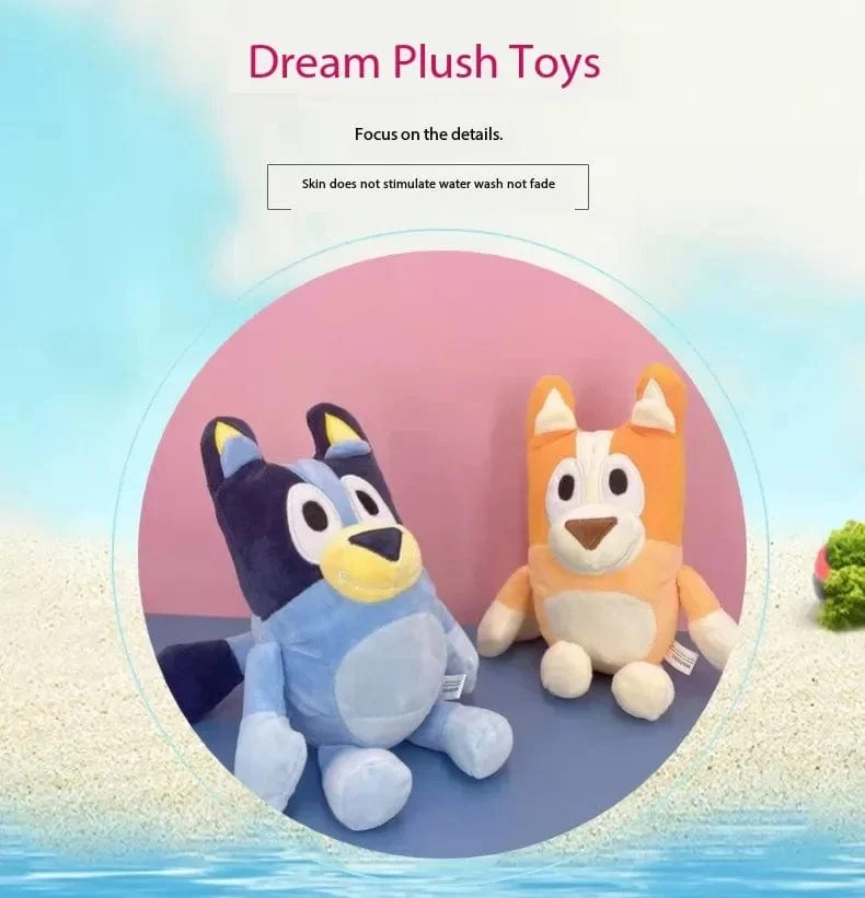 28 cm 17 cm Bluey Family Plüschtiere Süße Simulation Haustier Hund Patrol Bingo Schwester Kawai Plüsch Kinderspielzeug Puppe Geburtstagsgeschenk Spielzeug