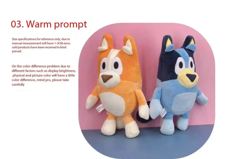 28 cm 17 cm Bluey Family Plüschtiere Süße Simulation Haustier Hund Patrol Bingo Schwester Kawai Plüsch Kinderspielzeug Puppe Geburtstagsgeschenk Spielzeug