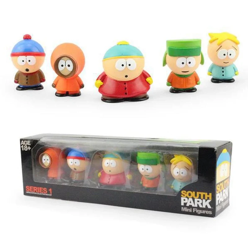 6 cm 5-teiliges Set Southern Park Actionfigur Spielzeug Stan Eric Kreative Austral Park Puppe Geschenk für Kinder Heimdekoration Moldel
