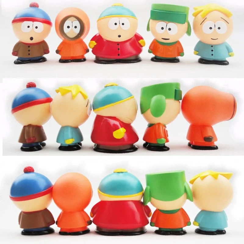 6 cm 5-teiliges Set Southern Park Actionfigur Spielzeug Stan Eric Kreative Austral Park Puppe Geschenk für Kinder Heimdekoration Moldel