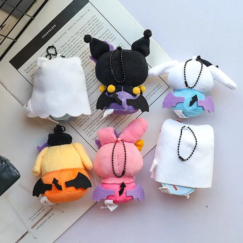Hellokitty Halloween Puppe Cinnamoroll Kuromi Kawaii Geist Plüsch Spielzeug Schlüsselanhänger Tasche Zubehör Geburtstag Geschenke Halloween Spielzeug