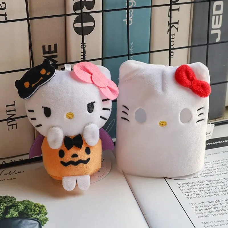 Hellokitty Halloween Puppe Cinnamoroll Kuromi Kawaii Geist Plüsch Spielzeug Schlüsselanhänger Tasche Zubehör Geburtstag Geschenke Halloween Spielzeug
