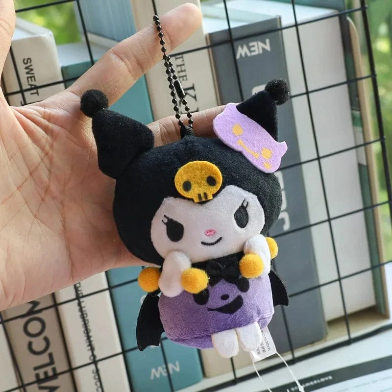 Hellokitty Halloween Puppe Cinnamoroll Kuromi Kawaii Geist Plüsch Spielzeug Schlüsselanhänger Tasche Zubehör Geburtstag Geschenke Halloween Spielzeug