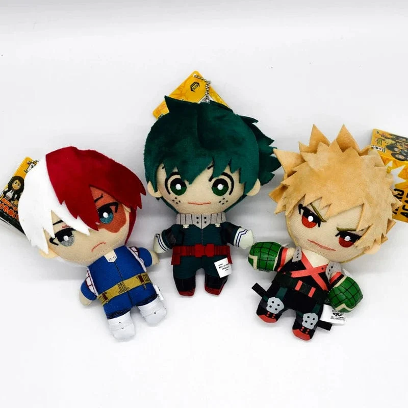 15CM My Hero Academia Anime Izuku Midoriya Katsuki Bakugou Shouto Todoroki Plüsch Anhänger Spielzeug Weiche Plüsch Puppe Geschenk