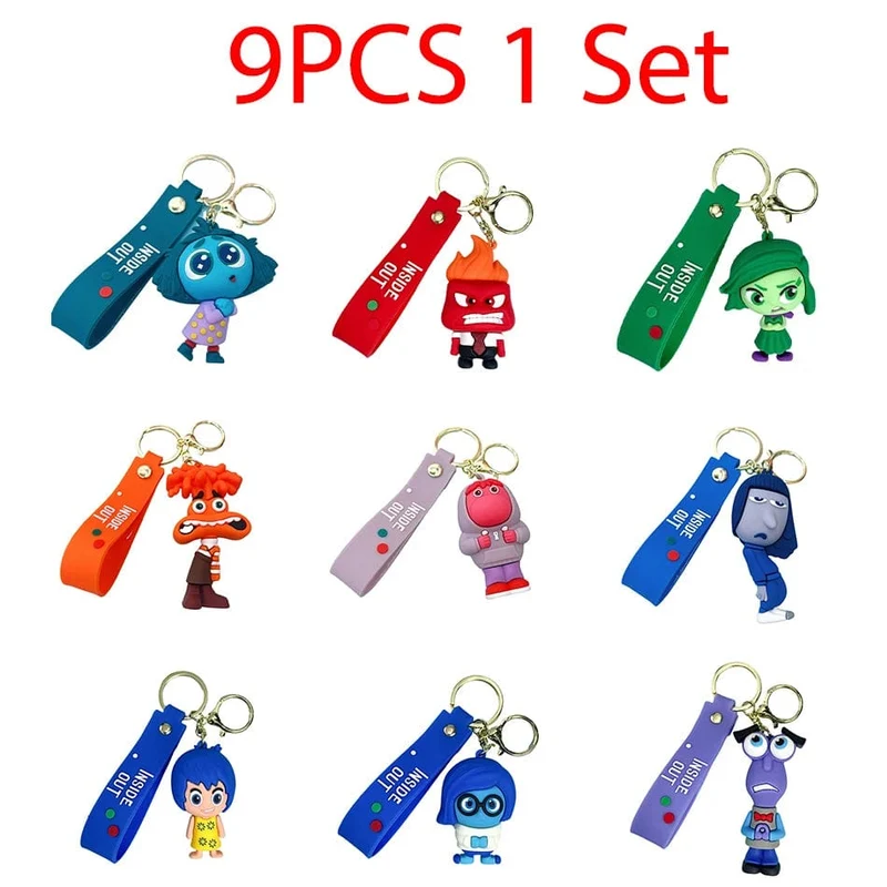 6 cm neuer Schlüsselanhänger mit Disney-Figur „Inside Out2“ für Frauen und Männer, Cartoon-Fans, Rucksack, Tasche, Zubehör, Geschenke für Fans, Sammlung