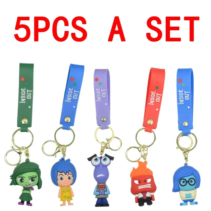 6 cm neuer Schlüsselanhänger mit Disney-Figur „Inside Out2“ für Frauen und Männer, Cartoon-Fans, Rucksack, Tasche, Zubehör, Geschenke für Fans, Sammlung
