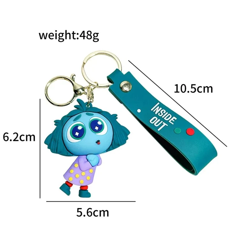 6 cm neuer Schlüsselanhänger mit Disney-Figur „Inside Out2“ für Frauen und Männer, Cartoon-Fans, Rucksack, Tasche, Zubehör, Geschenke für Fans, Sammlung