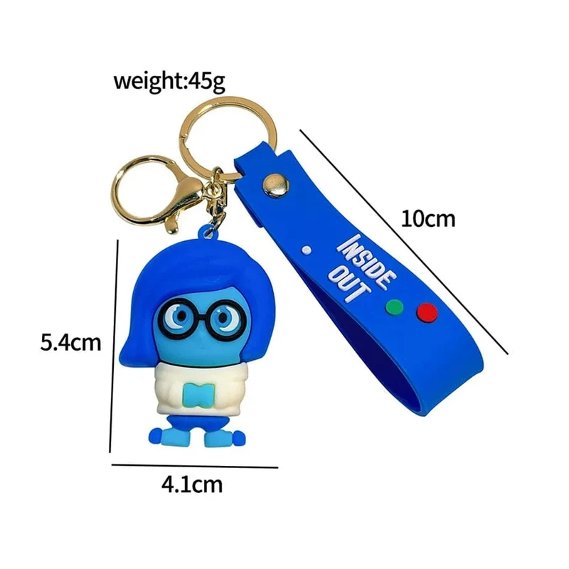6 cm neuer Schlüsselanhänger mit Disney-Figur „Inside Out2“ für Frauen und Männer, Cartoon-Fans, Rucksack, Tasche, Zubehör, Geschenke für Fans, Sammlung