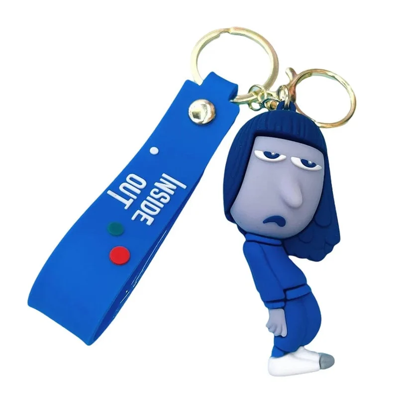 6 cm neuer Schlüsselanhänger mit Disney-Figur „Inside Out2“ für Frauen und Männer, Cartoon-Fans, Rucksack, Tasche, Zubehör, Geschenke für Fans, Sammlung