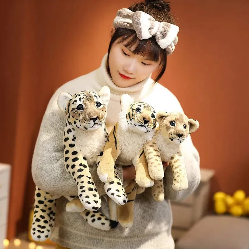 39-58 cm Simulation Löwe Tiger Leopard Plüschtiere Wohnkultur Gefüllte süße Tiere Puppen Weich Echt Wie Kissen für Kinder Jungen Geschenk