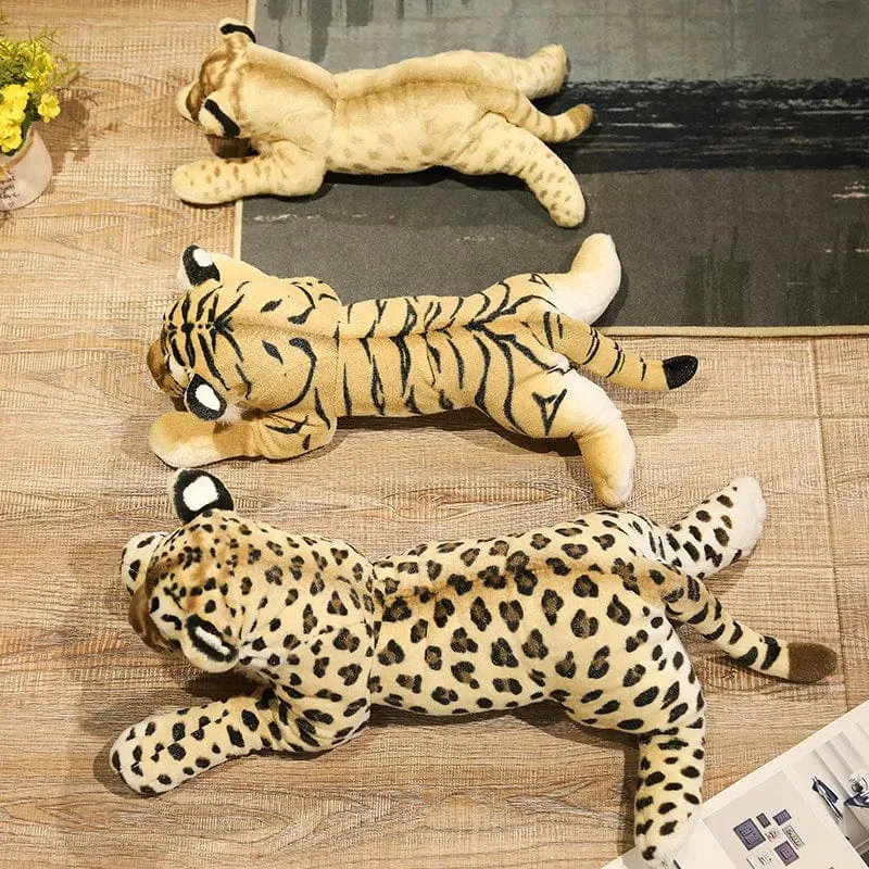 39-58 cm Simulation Löwe Tiger Leopard Plüschtiere Wohnkultur Gefüllte süße Tiere Puppen Weich Echt Wie Kissen für Kinder Jungen Geschenk