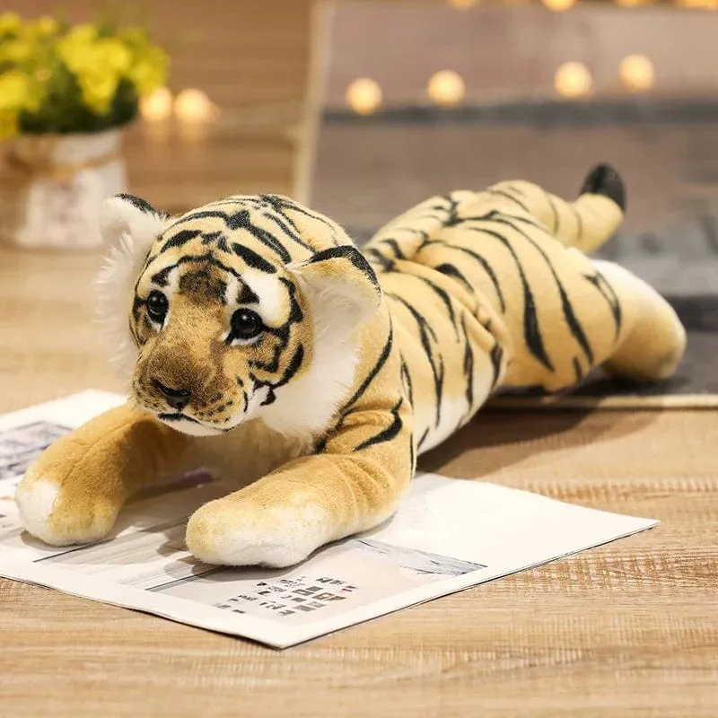 39-58 cm Simulation Löwe Tiger Leopard Plüschtiere Wohnkultur Gefüllte süße Tiere Puppen Weich Echt Wie Kissen für Kinder Jungen Geschenk