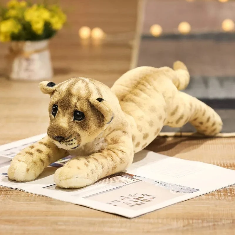 39-58 cm Simulation Löwe Tiger Leopard Plüschtiere Wohnkultur Gefüllte süße Tiere Puppen Weich Echt Wie Kissen für Kinder Jungen Geschenk